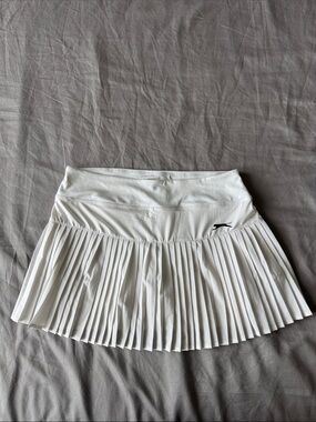 White Pleated Tennis Skirt with Built-In Shorts
